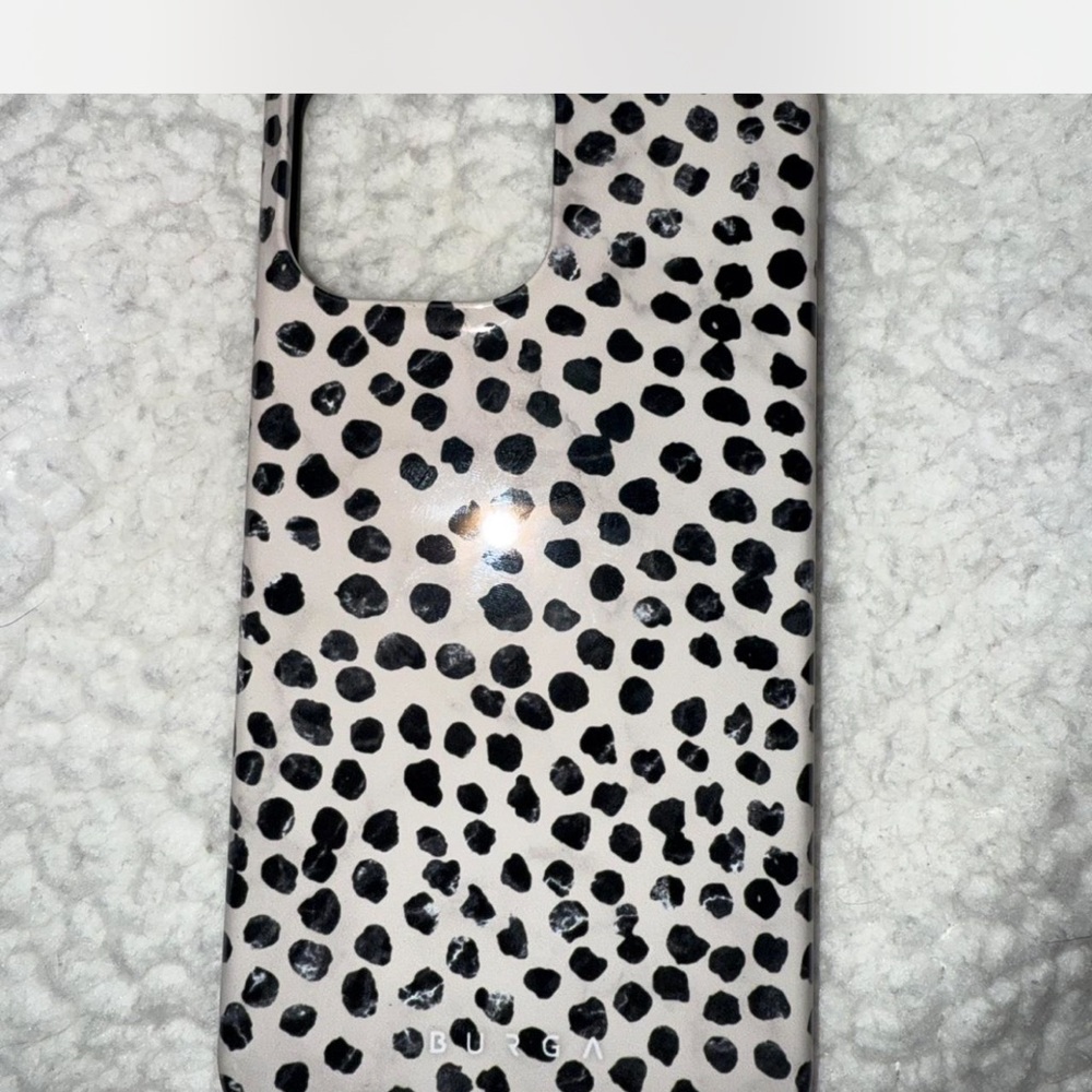Leopard Print Phone Case - Black and White